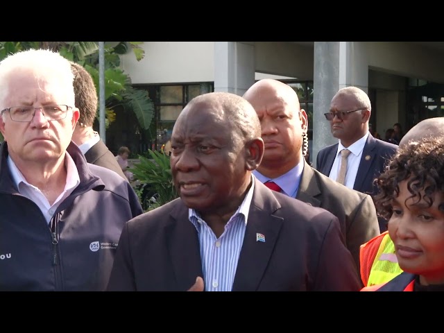 President Ramaphosa visits the George Construction Disaster and affected Family Members