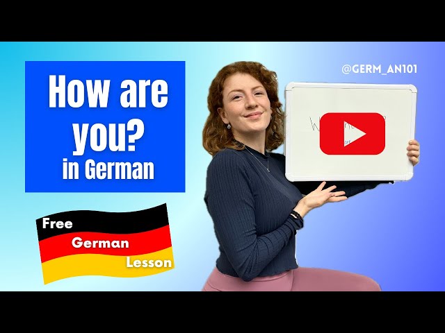 🇩🇪 How are you? - IN GERMAN | How to Ask and Answer | Simple German lesson by German101