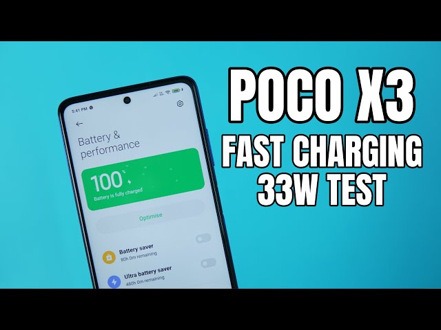POCO X3 33W Fast Charging Test - How much time does it take to charge 6000 mAh?