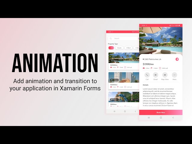 Animation In Xamarin Forms | Shared Transition | Real-Estate App