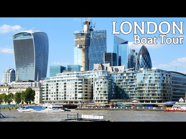 🇬🇧 LONDON 4K - thames river cruise, London UK