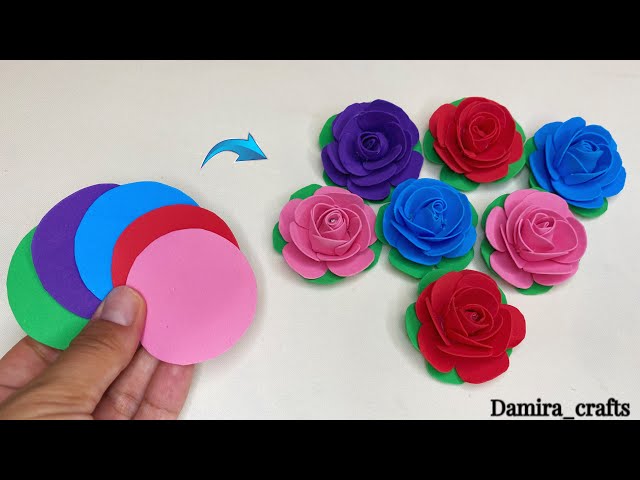 Amazing Roses. Foam Easy Flowers. DIY Tutorial Crafts. #diy