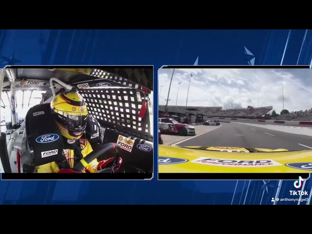 To the top goes Joey Logano!