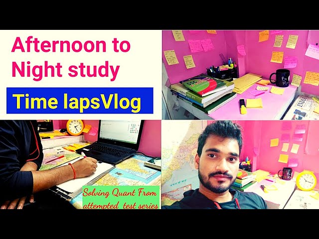 #6 Study Vlog || Afternoon to Night Study vlog || Mukherjee Nagar Student's Time laps Study vlog