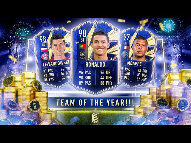 TEAM OF THE YEAR IS HERE! 98 TOTY CR7, 98 TOTY Lewa, 97 TOTY Mbappe - FIFa 21 Ultimate Team