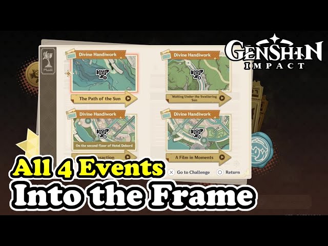 Into the Frame All 4 Events Genshin Impact