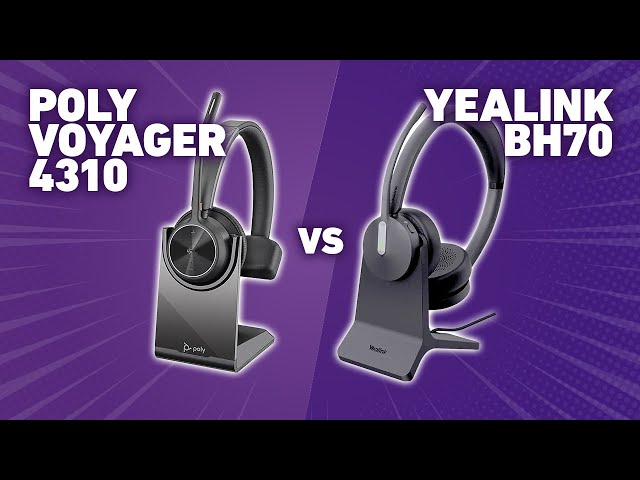 Poly Voyager 4310 vs Yealink BH70 With Mic Tests