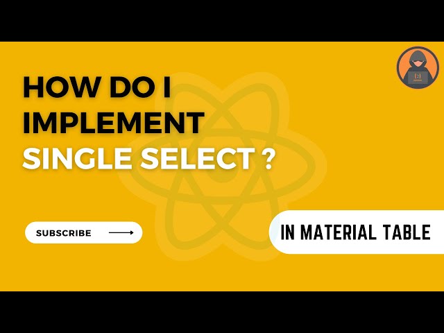 Row (Single/ Multi) Selection in Material Table | React