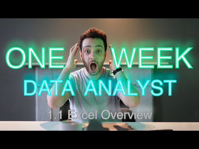 Become a Data Analyst in ONE WEEK (1.1 Excel Basics | Introduction)
