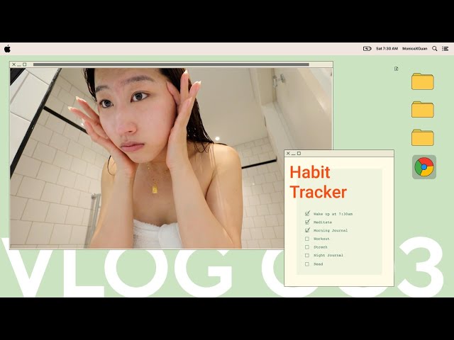 better habits, chloe ting workouts, trying british snacks, meditation, and journaling //vlog003