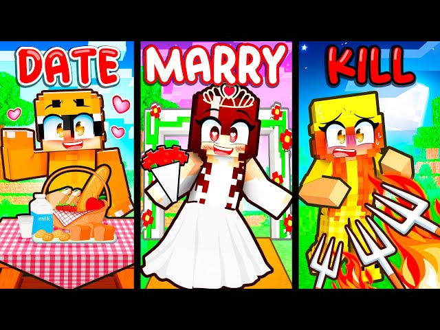 Minecraft DATE MARRY KILL with LOVING BULLY!