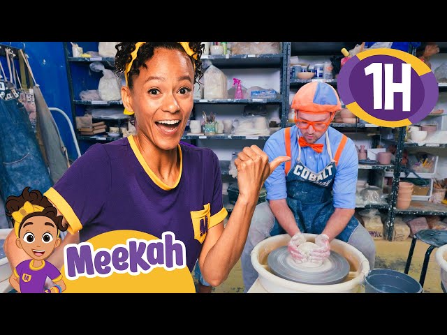 Blippi & Meekah Get Messy: Sculpting Fun with Clay | 1 HR OF MEEKAH! | Educational Videos for Kids