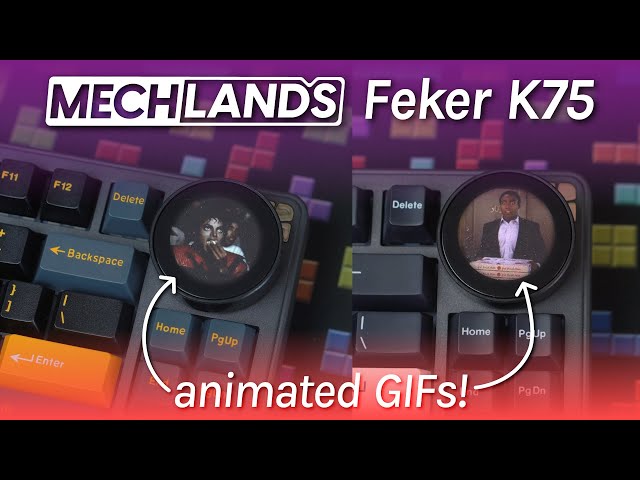 This keyboard knob has a SCREEN! • MechLands Feker K75 Review, Sound Tests, Software, Teardown Guide