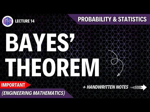 Lec-14: BAYES' Theorem | Probability and Statistics | Most Important Topic