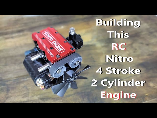 Building A Cheapest RC Engine That Runs!!!  Semto Engine 2-Cylinder 4-Stroke Kit