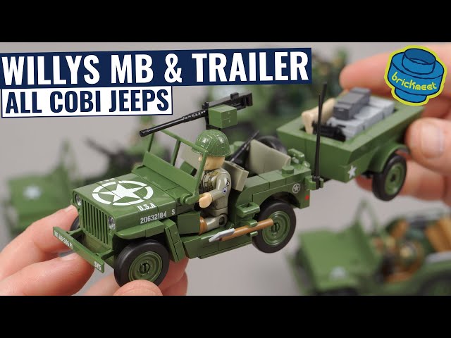 80th D-Day anniversary Willys Jeep w/ Trailer - COBI 2297 (Speed Build Review)