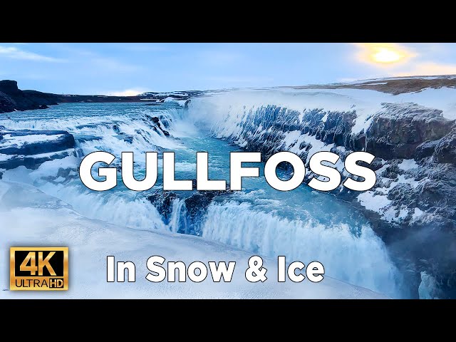 Why You Have to Visit Gullfoss Waterfall In Iceland With Snow And Ice