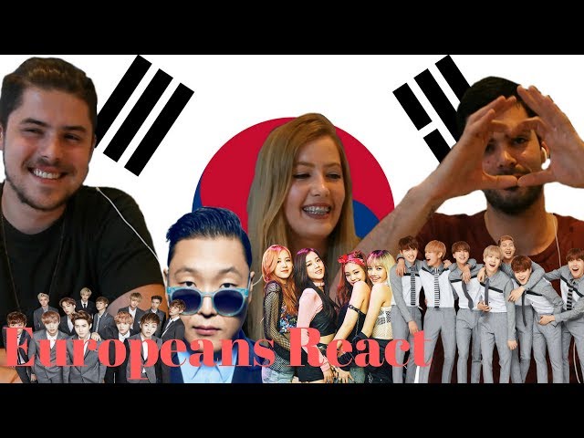 Europeans React to K POP #4 ft. PSY, BlackPink, EXO, BTS / 유러피안 케이팝 리액션 (K-Pop)