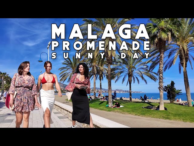 Malaga City Promenade Spain Sunny Day May 2024 Update Costa del Sol | Andalucía [4K]