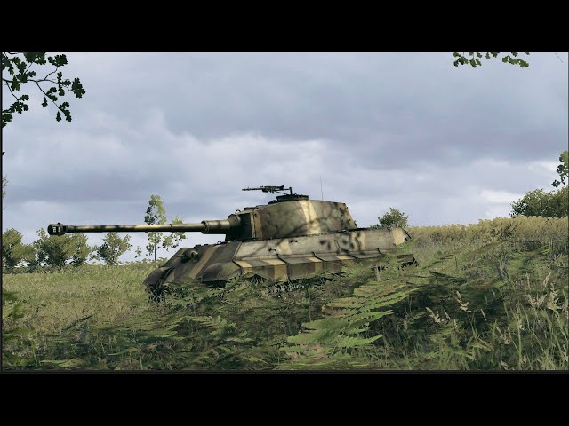 Just a Tiger II (H) driving in Normandy