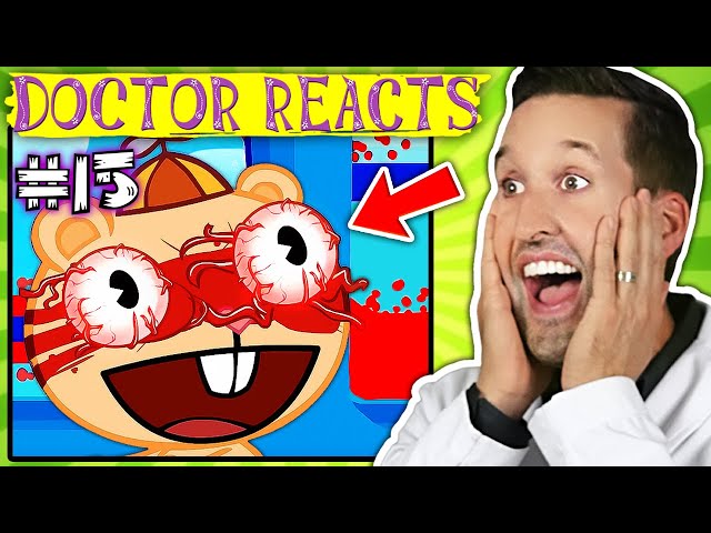 ER Doctor REACTS to Happy Tree Friends Medical Scenes #15