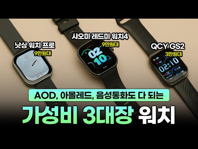 What is the best cost-effective smartwatch?⌚QCY GS2, Nothing Watch Pro, Xiaomi Redmi Watch4