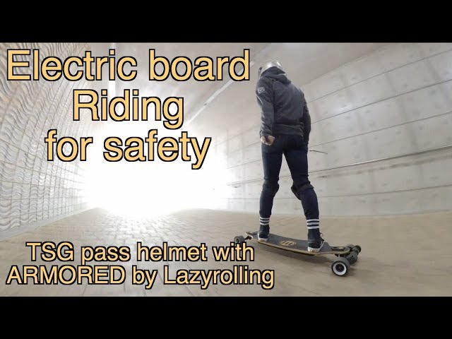 #64 Electric board Riding for safety - TSG helmet with Armored by Lazyrolling