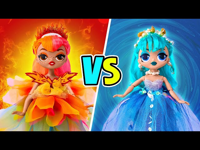Fire Doll vs Water Doll! Amazing Doll Transformations