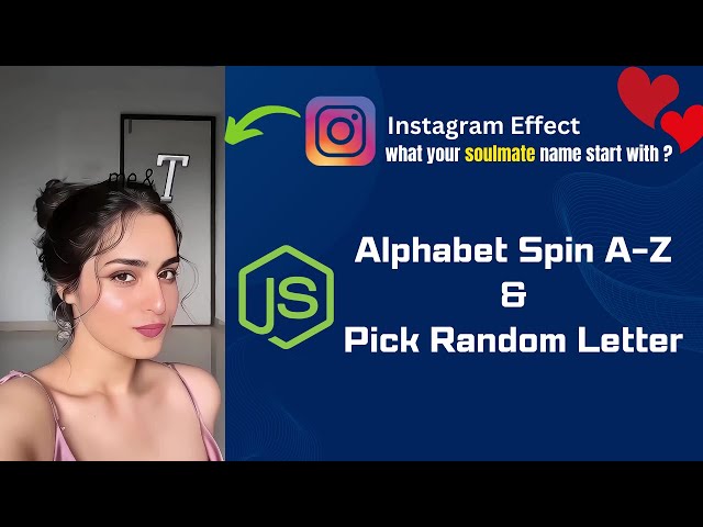 Alphabet Spin A - Z & Pick Random Letter - Just Like Instagram Effect