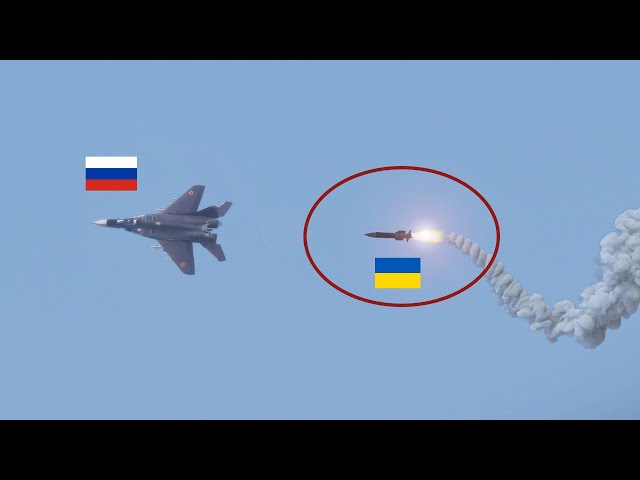 Big Bang!! Ukraine's RIM-116 Action destroys Russian fighter jet