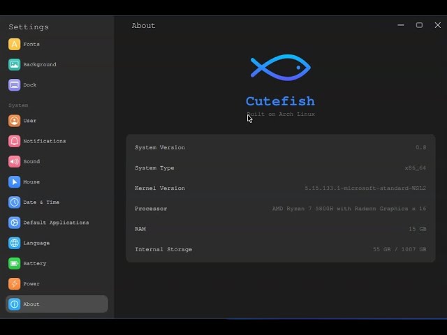 Cutefish Desktop Via Arch - WSL - Windows 11 - CutefishOS - YouTube 2024