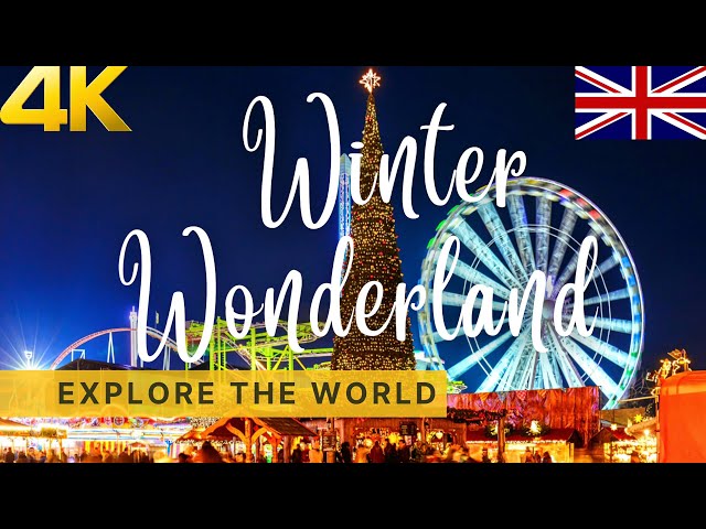 🇬🇧 Hyde Park Winter Wonderland Walking Tour: London, England UK - 4K