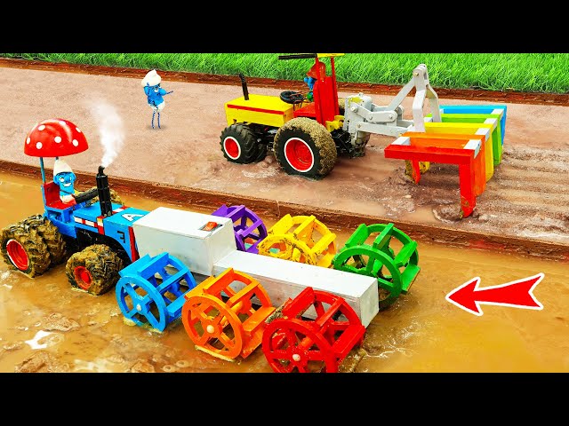 Diy tractor making mini Rainbow Plowing Machine | diy Harrow Planting Agriculture Machine | HP Mini