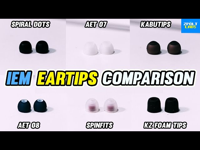 ULTIMATE EARTIPS COMPARISON - Spinfits vs Acoustune vs Spiral Dots vs Kabutips etc!