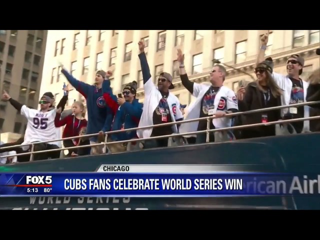 Cubs celebrate victory with parade