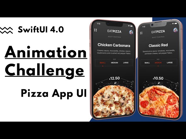 SwiftUI Animation Challenge - Pizza App UI - Custom Slider - Xcode 14 - SwiftUI Tutorials