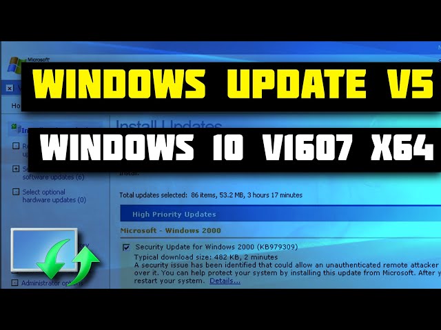 Windows Update v5 on Windows 10 v1607 x64