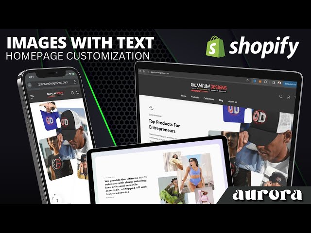 Images with Text | Shopify Theme Customization (Aurora)