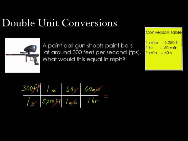 Dimensional Analysis Part 2:  Double Unit Conversions