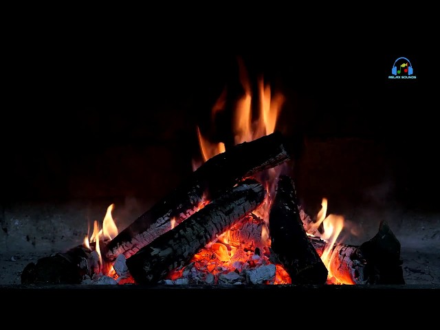 The noise of a burning fire. White noise for relaxation, meditation and sleep.