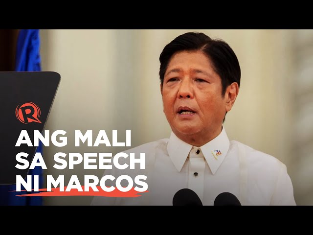 Ang mga mali sa speech ni Pangulong Marcos
