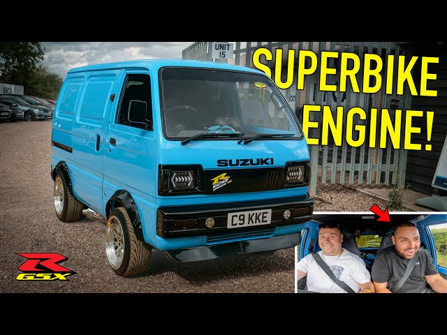 BIG MOTORBIKE ENGINE! (in a tiny little van)