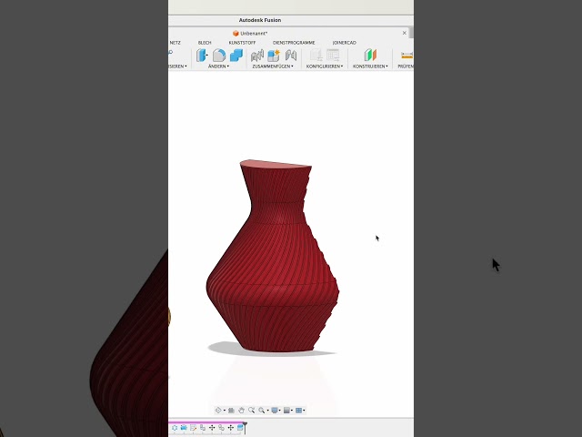 Die Oberfläche auf einer Vase verändern! #cad #3dprinting #3d
