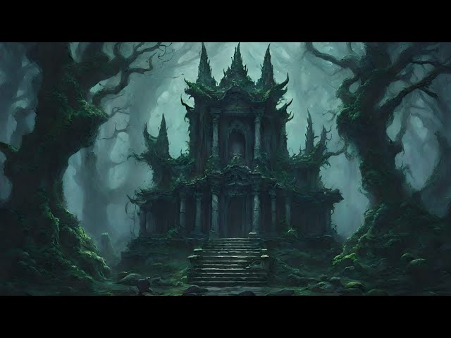 1 Hour Music The Dark Temple | Atmospheric Choir | With Rain Sounds