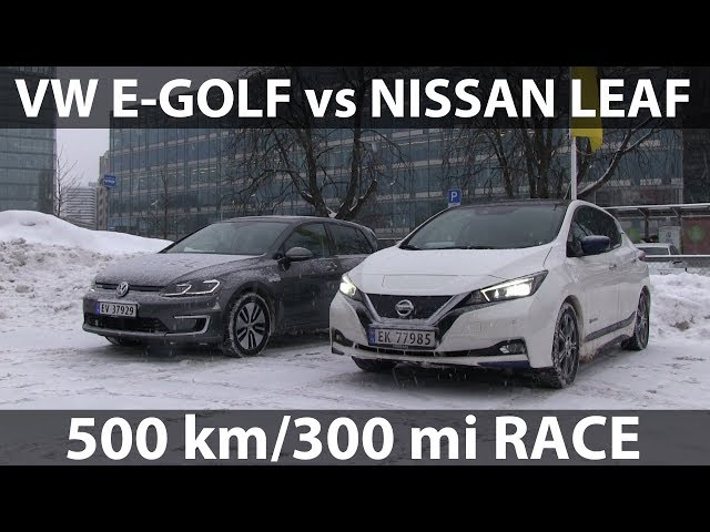 Race between Leaf and e-Golf
