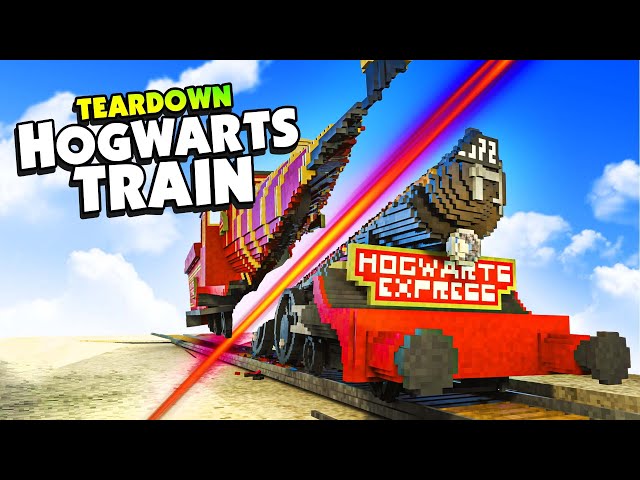 Cutting the HOGWARTS EXPRESS Train In Half! in Teardown Mods