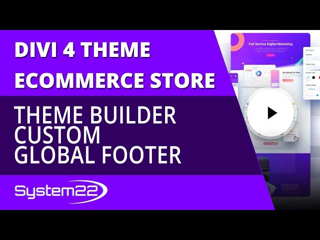 Divi 4 Ecommerce Theme Builder Custom Global Footer 😎
