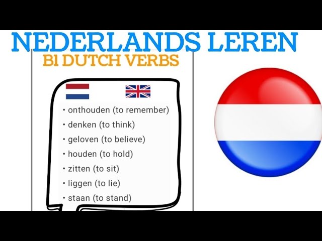 learn dutch verbs lesson 3 [ nederlands leren ]