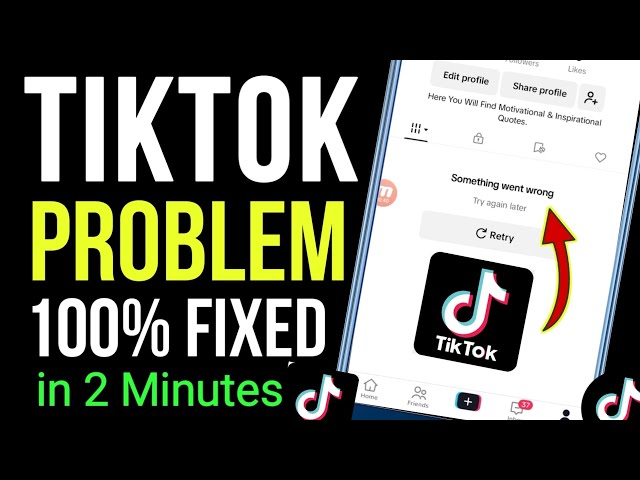 Something Went Wrong Tiktok Problem Fixed 1000% | Tiktok problem | something went wrong problem fix