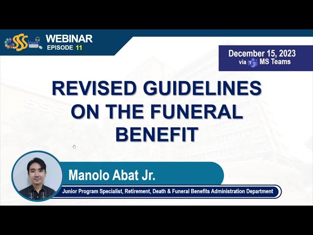 #eSSSkwela Webinar S02E11 | Revised Guidelines On The Funeral Benefit